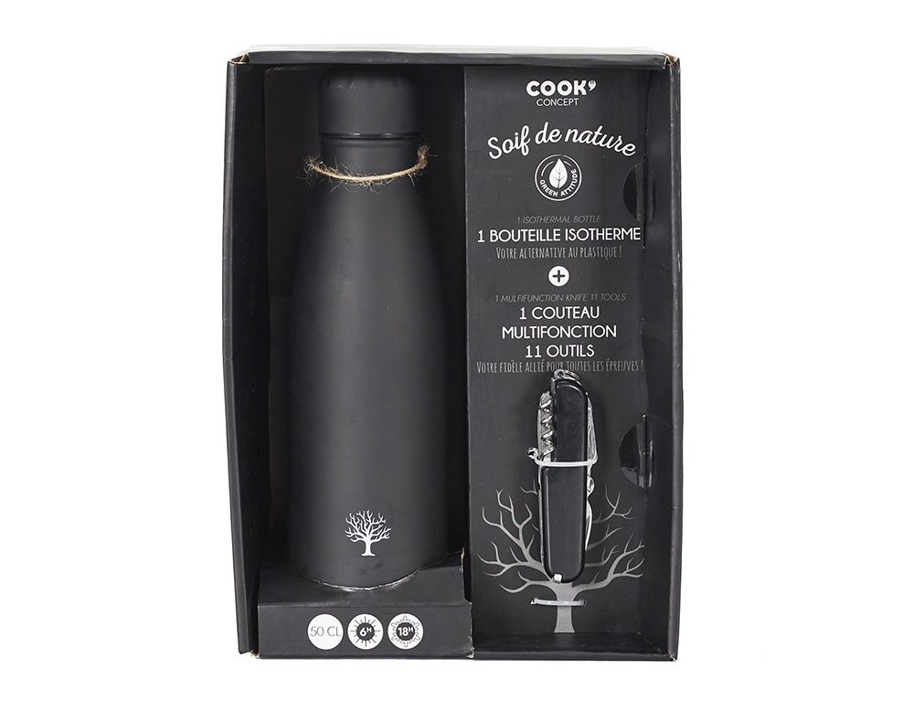 Θερμός Insulated Water Bottle And Multiuse Knife Set Ka54