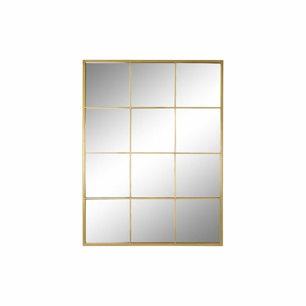 Τοίχο καθρέφτη DKD Home Decor Χρυσό Κρυστάλλινο Σίδερο Παράθυρο 90 x 2 x 120 cm 90 x 1,8 x 120 cm