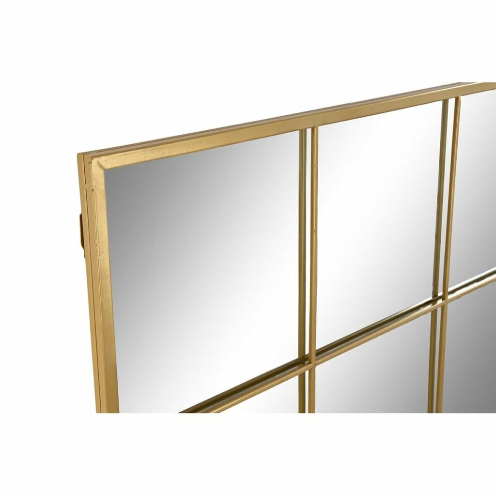 Τοίχο καθρέφτη DKD Home Decor Χρυσό Κρυστάλλινο Σίδερο Παράθυρο 90 x 2 x 120 cm 90 x 1,8 x 120 cm