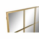 Τοίχο καθρέφτη DKD Home Decor Χρυσό Κρυστάλλινο Σίδερο Παράθυρο 90 x 2 x 120 cm 90 x 1,8 x 120 cm