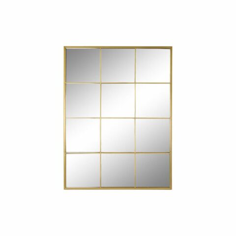 Τοίχο καθρέφτη DKD Home Decor Χρυσό Κρυστάλλινο Σίδερο Παράθυρο 90 x 2 x 120 cm 90 x 1,8 x 120 cm
