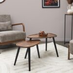 Τραπεζάκια Σαλονιού Acacia Triangle Nesting Table X2 Hd0291