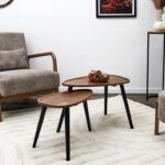 Τραπεζάκια Σαλονιού Acacia Triangle Nesting Table X2 Hd0291