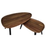 Τραπεζάκια Σαλονιού Acacia Triangle Nesting Table X2 Hd0291