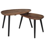 Τραπεζάκια Σαλονιού Acacia Triangle Nesting Table X2 Hd0291