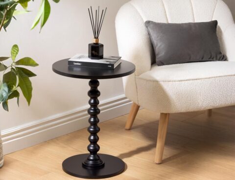 Τραπεζάκια Σαλονιού Alix Blk Side Table Atmosphera 206005B