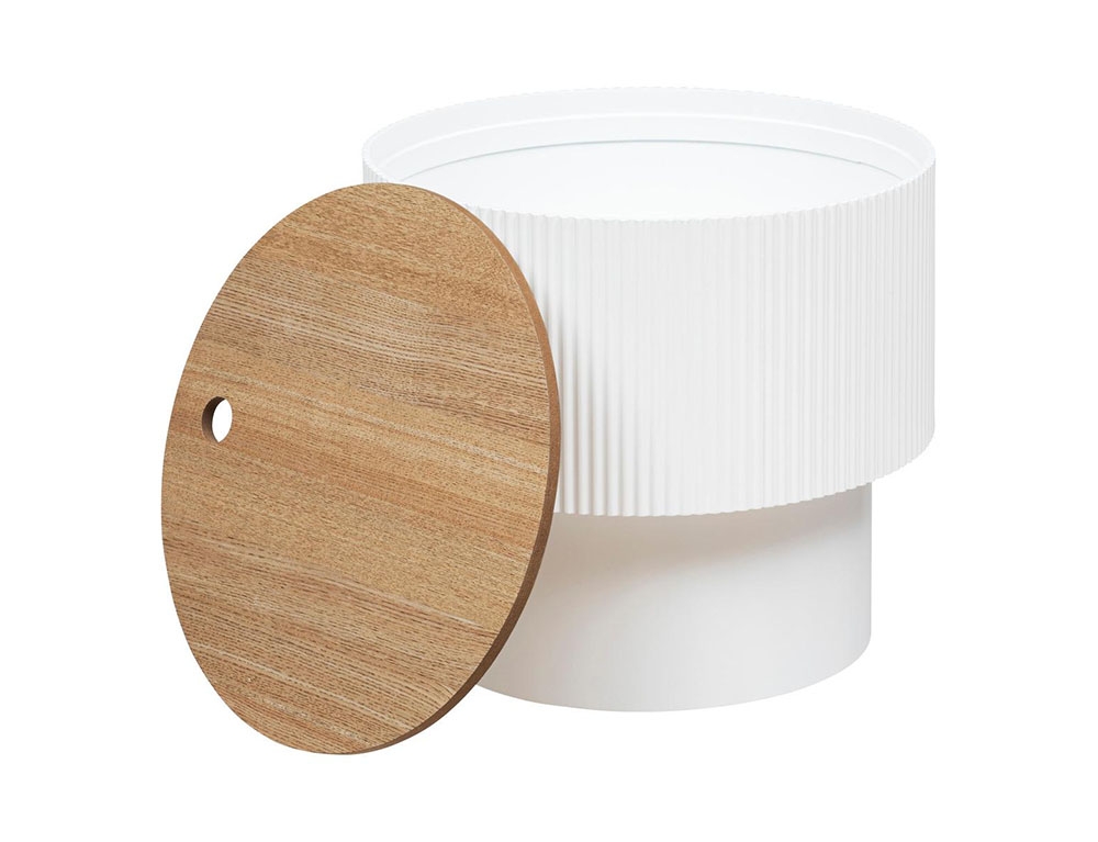 Τραπεζάκια Σαλονιού Enola Wh Side Table Atmosphera 197740C