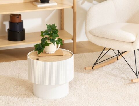 Τραπεζάκια Σαλονιού Enola Wh Side Table Atmosphera 197740C