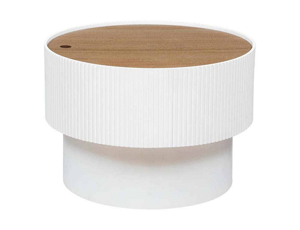 Τραπεζάκια Σαλονιού Enola Wht Trunk Coffee Table Atmosphera 197741A