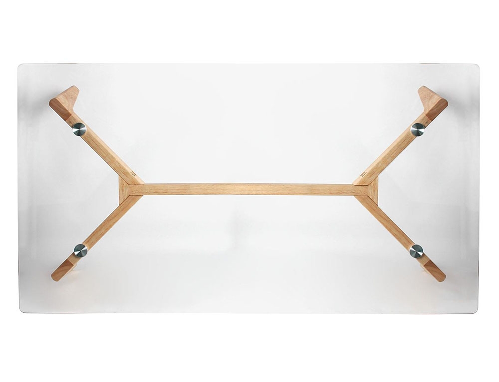 Τραπεζάκια Σαλονιού Glass Rectangular Table 90X60X45Cm Hd3801