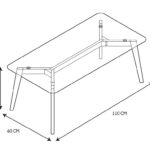 Τραπεζάκια Σαλονιού Glass Rectangular Table 90X60X45Cm Hd3801