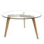 Τραπεζάκια Σαλονιού Glass Round Table Diam 80Cm Hd3800