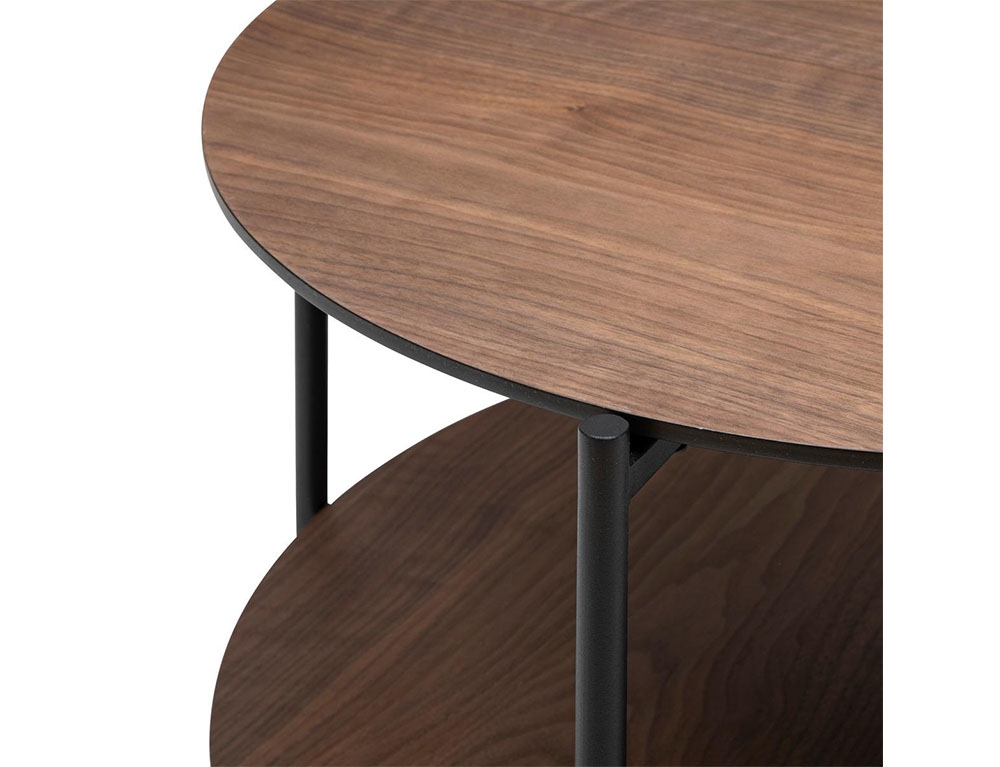 Τραπεζάκια Σαλονιού Kemi Rnd Waln Coffee Table Atmosphera 197756A