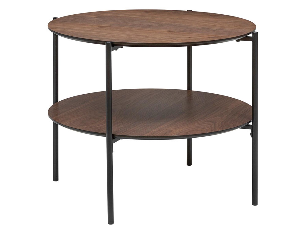 Τραπεζάκια Σαλονιού Kemi Rnd Waln Coffee Table Atmosphera 197756A