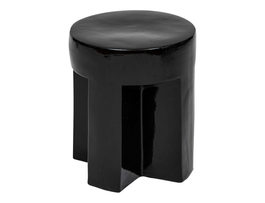Τραπεζάκια Σαλονιού Kriz Blk Totem Crmc Side Table Atmosphera 197888A