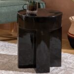 Τραπεζάκια Σαλονιού Kriz Blk Totem Crmc Side Table Atmosphera 197888A