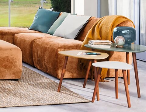 Τραπεζάκια Σαλονιού Mileo Vegetal Side Table X3 Atmosphera 157052I