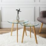 Τραπεζάκια Σαλονιού Nesting Tables X2 In Heattempered Glass Hd3207