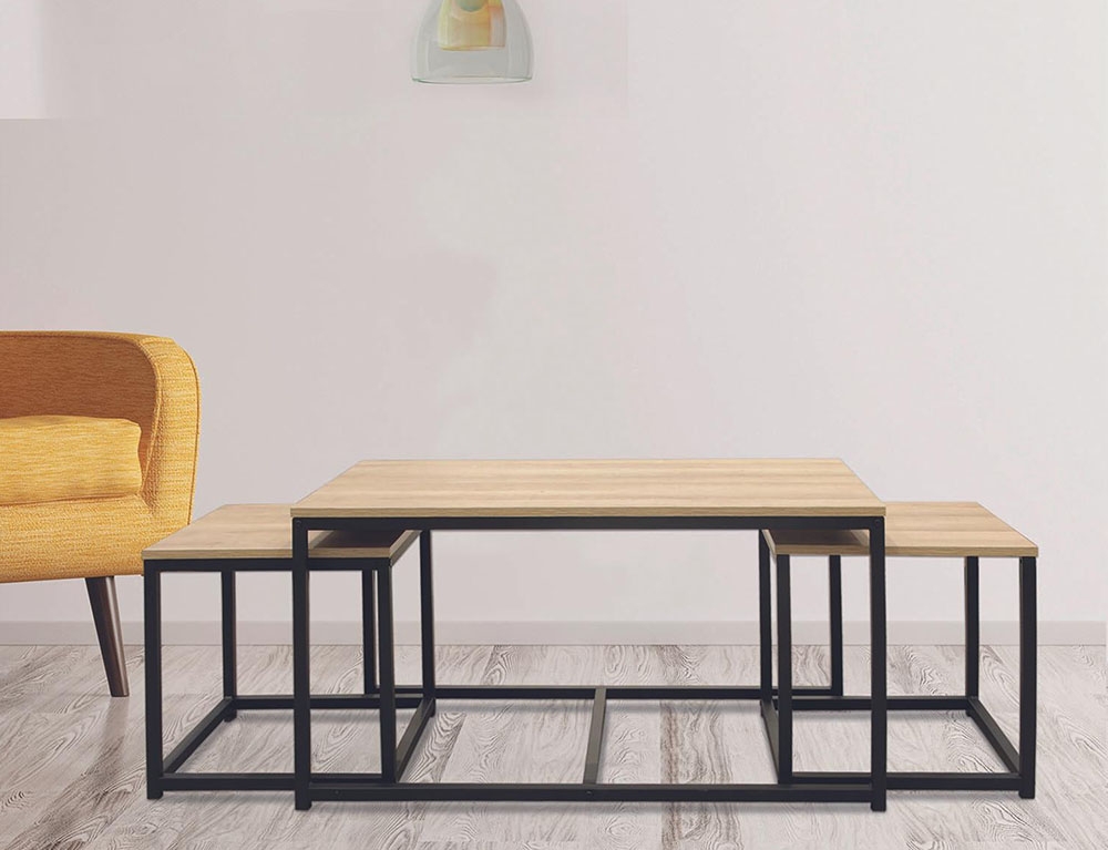Τραπεζάκια Σαλονιού Seattle Low Table X3 M1 A1/M1 Hd6579