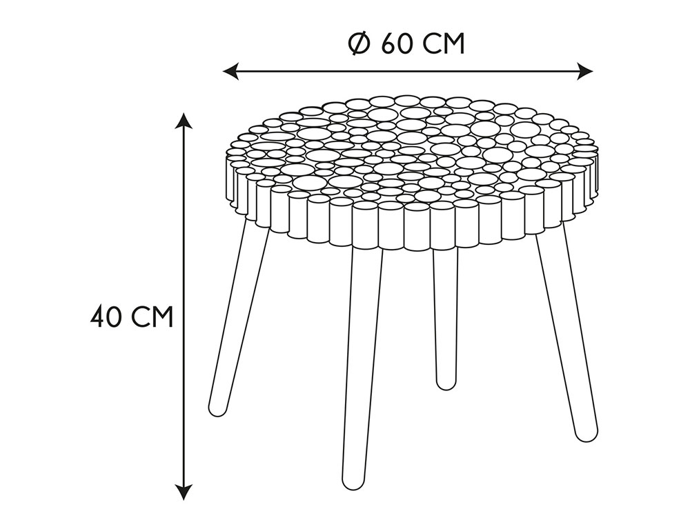 Τραπεζάκια Σαλονιού Table Basse Rondin D60Cm M1 Hd5206
