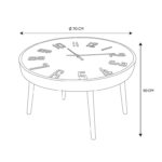 Τραπεζάκια Σαλονιού Table Clock Lounge D70Cm Hd0126