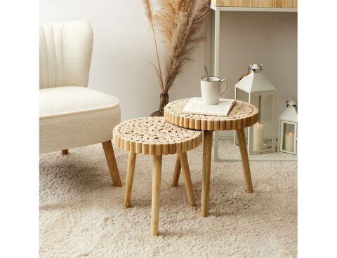 Τραπεζάκια Σαλονιού Table Gigogne Rondin X2 M1 Hd5208