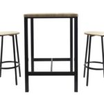 Τραπεζαρίες Table Mange Debout Et 2 Tabourets Loka M1 Hd0210Cr
