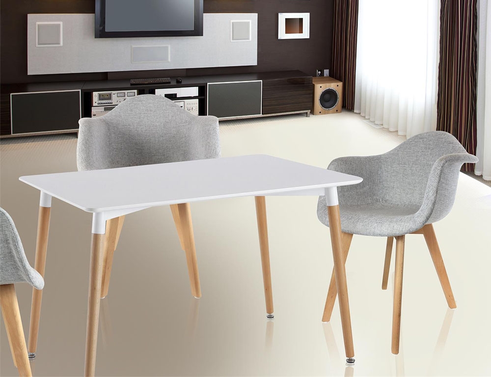Τραπεζαρίες White Table 115X75Cm Hd3211