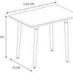 Τραπεζαρίες White Table 115X75Cm Hd3211