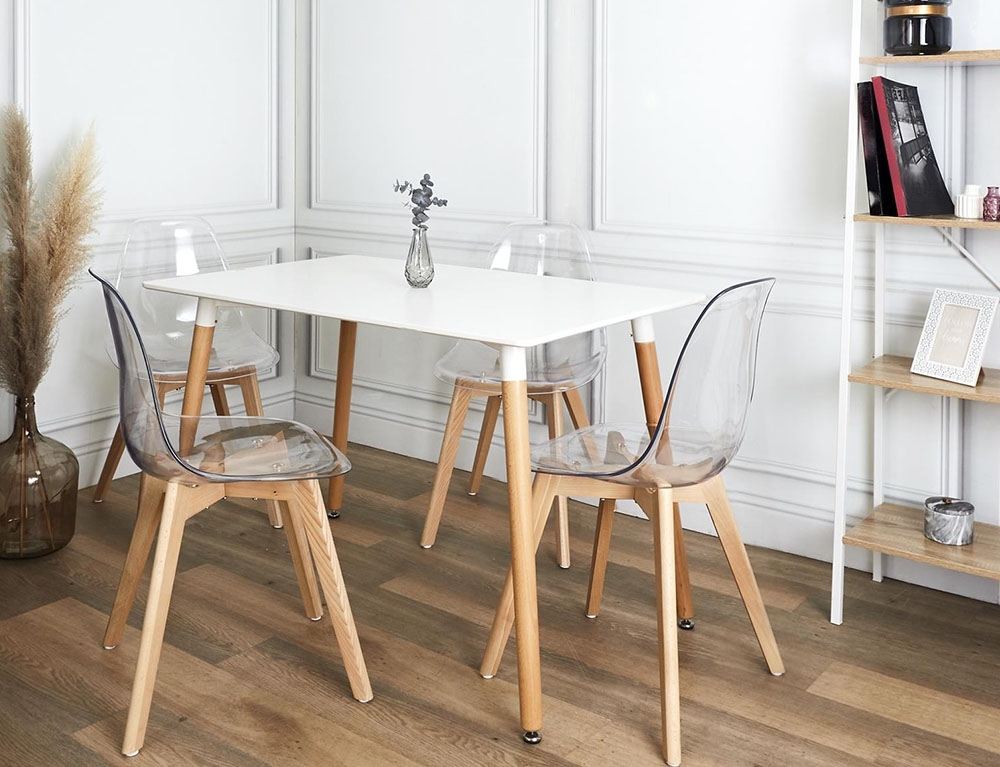 Τραπεζαρίες White Table 115X75Cm Hd3211