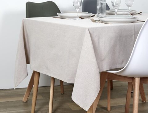Τραπεζομάντηλα & Πετσέτες Δειπνου Beige Cotton Tablecloth 140X250Cm Tx8193