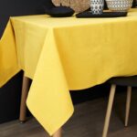 Τραπεζομάντηλα & Πετσέτες Δειπνου Cotton Tablecloth Mustard 140X250Cm Tx9367