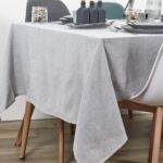 Τραπεζομάντηλα & Πετσέτες Δειπνου Grey Cotton Tablecloth 140X250Cm Tx8192