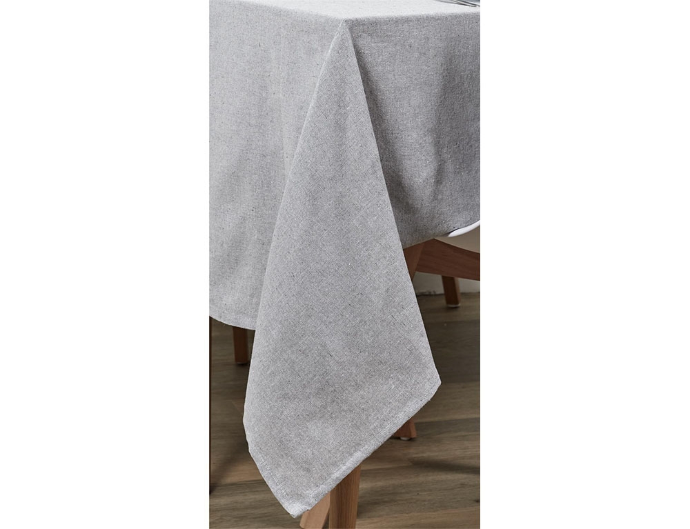 Τραπεζομάντηλα & Πετσέτες Δειπνου Grey Cotton Tablecloth 140X250Cm Tx8192