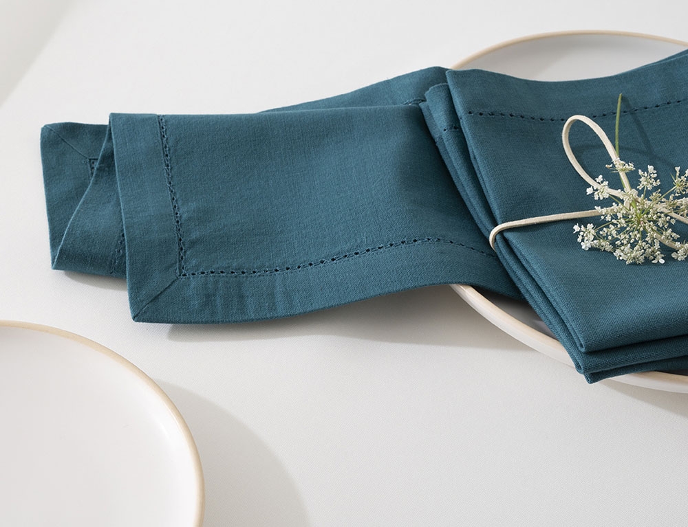 Τραπεζομάντηλα & Πετσέτες Δειπνου Napkin Chambray Blue X4 Atmosphera 146341Q