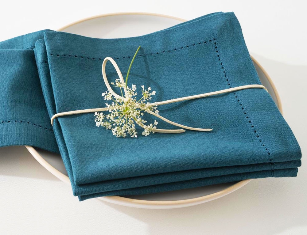Τραπεζομάντηλα & Πετσέτες Δειπνου Napkin Chambray Blue X4 Atmosphera 146341Q