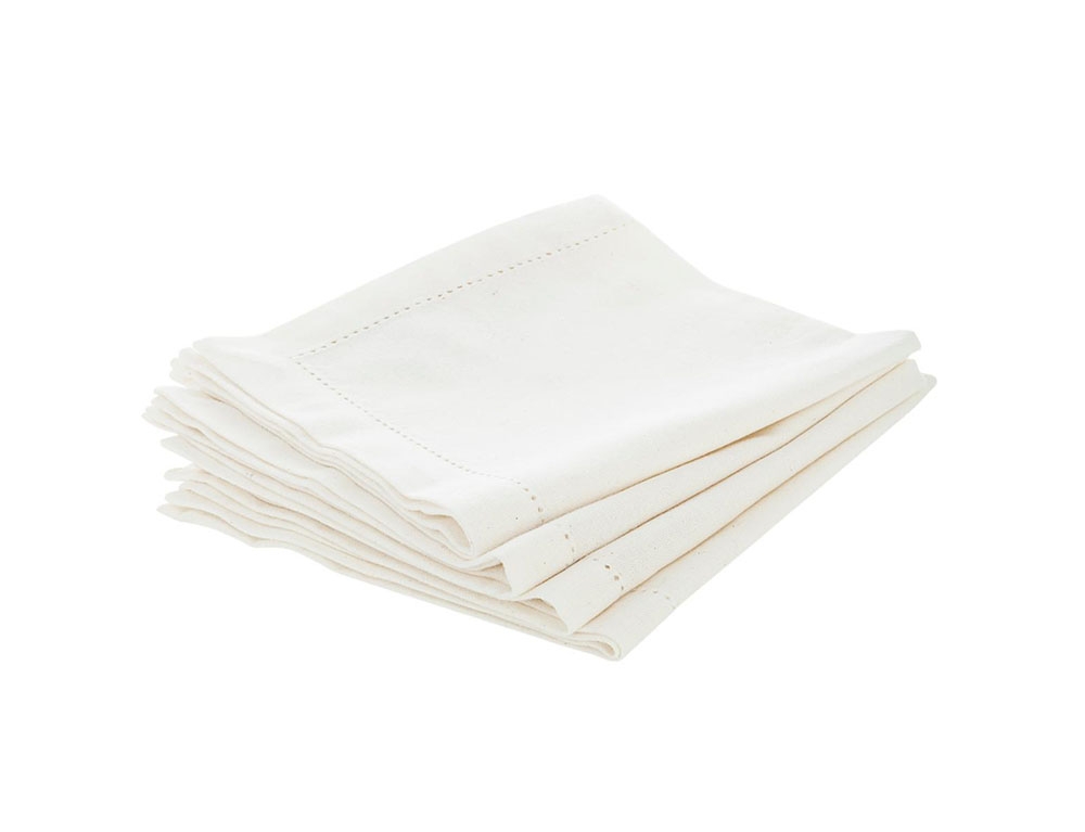 Τραπεζομάντηλα & Πετσέτες Δειπνου Napkin Chambray White X4 Atmosphera 146341Z