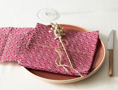 Τραπεζομάντηλα & Πετσέτες Δειπνου Napkin Print Ctn Olia X4
