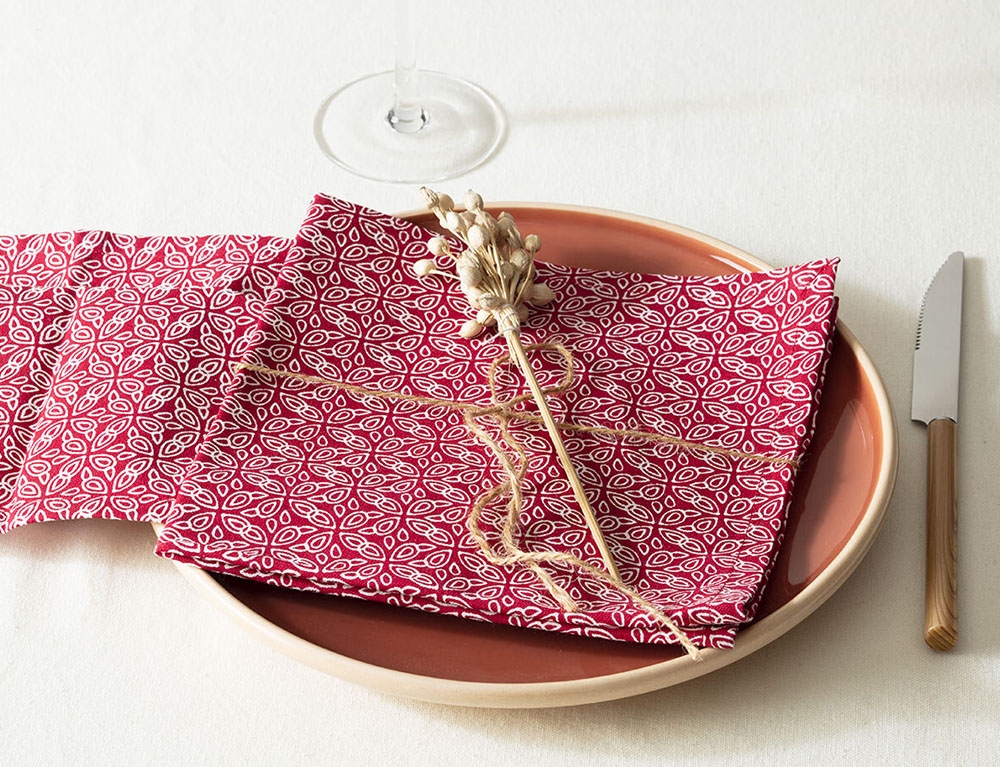 Τραπεζομάντηλα & Πετσέτες Δειπνου Napkin Print Ctn Olia X4