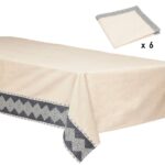 Τραπεζομάντηλα & Πετσέτες Δειπνου Napp 150X250+6 Serv Cot Iv Inu