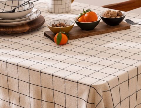 Τραπεζομάντηλα & Πετσέτες Δειπνου Nappe Cot Carreau Cor 150X250