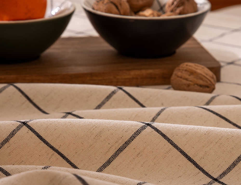 Τραπεζομάντηλα & Πετσέτες Δειπνου Nappe Cot Carreau Cor 150X250
