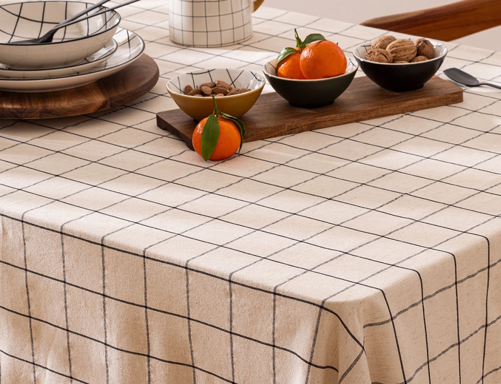 Τραπεζομάντηλα & Πετσέτες Δειπνου Nappe Cot Carreau Cor 150X250