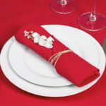 Τραπεζομάντηλα & Πετσέτες Δειπνου Red Cotton Napkins S/4