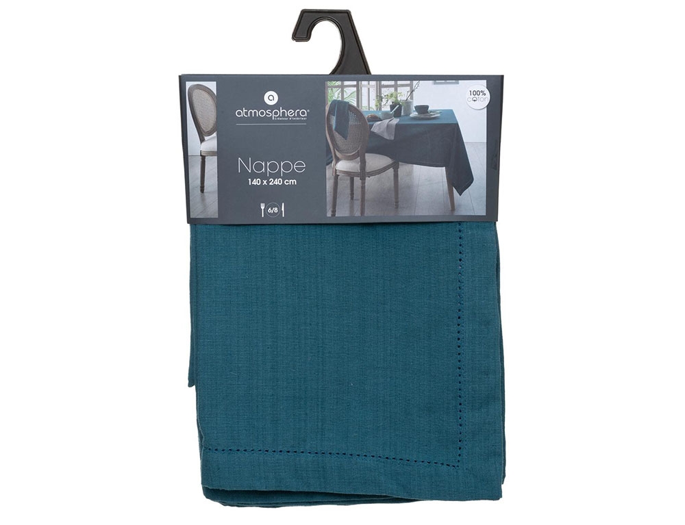 Τραπεζομάντηλα & Πετσέτες Δειπνου Tablecloth Cham Jane Bl140X240 Atmosphera 146340Q