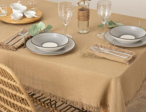 Τραπεζομάντηλα & Πετσέτες Δειπνου Tablecloth Cot Maha Li 150X250 Atmosphera 194371D