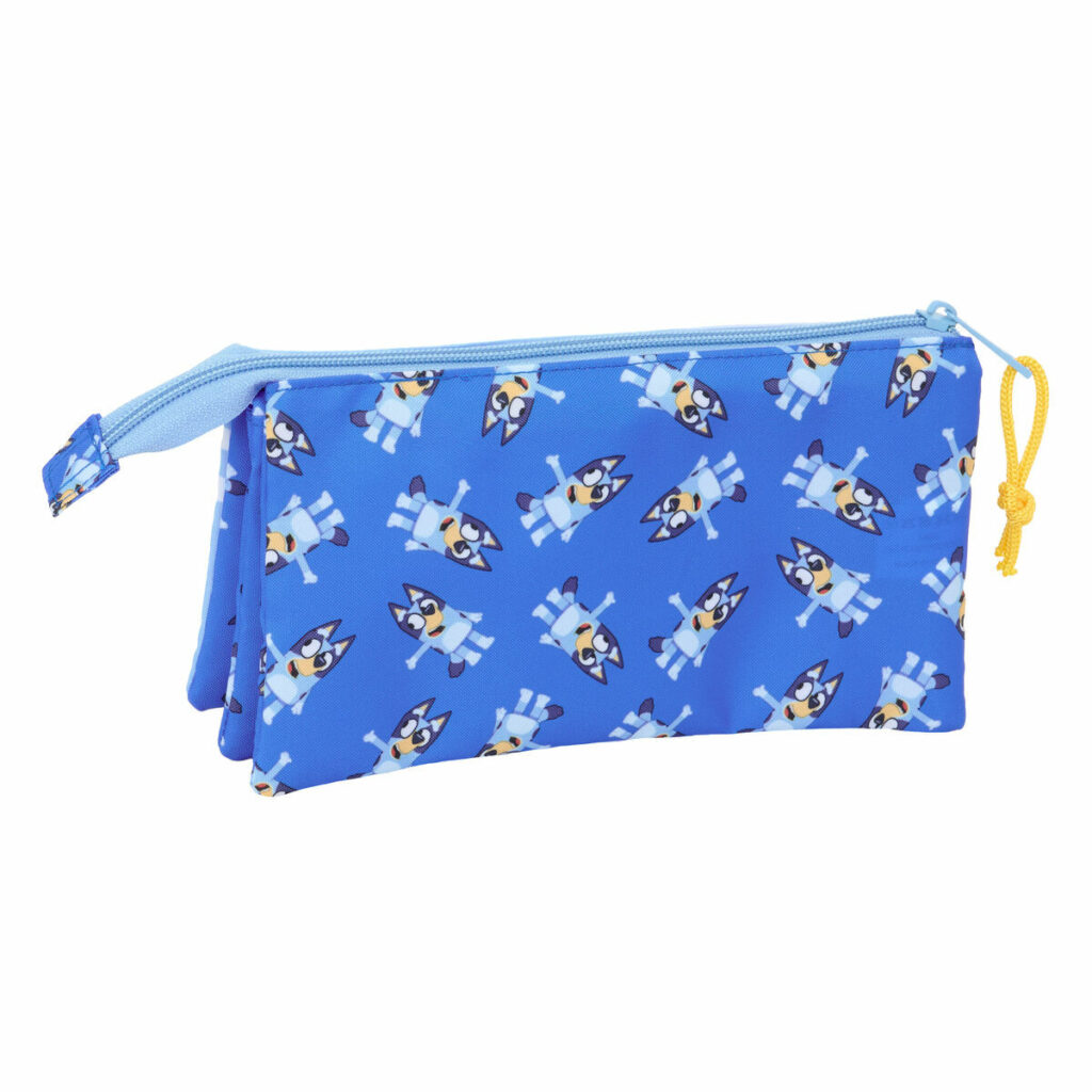 Τριπλή Κασετίνα Bluey Let's play Μπλε 22 x 12 x 3 cm