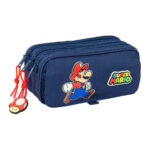 Τριπλή Κασετίνα Super Mario Trick Κόκκινο Σκούρο μπλε 21,5 x 10 x 8 cm