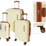 Τσάντες & Βαλίτσες Ταξιδιού Suitcase Set Explorer 3Pcs Abs Cream Dg9001000