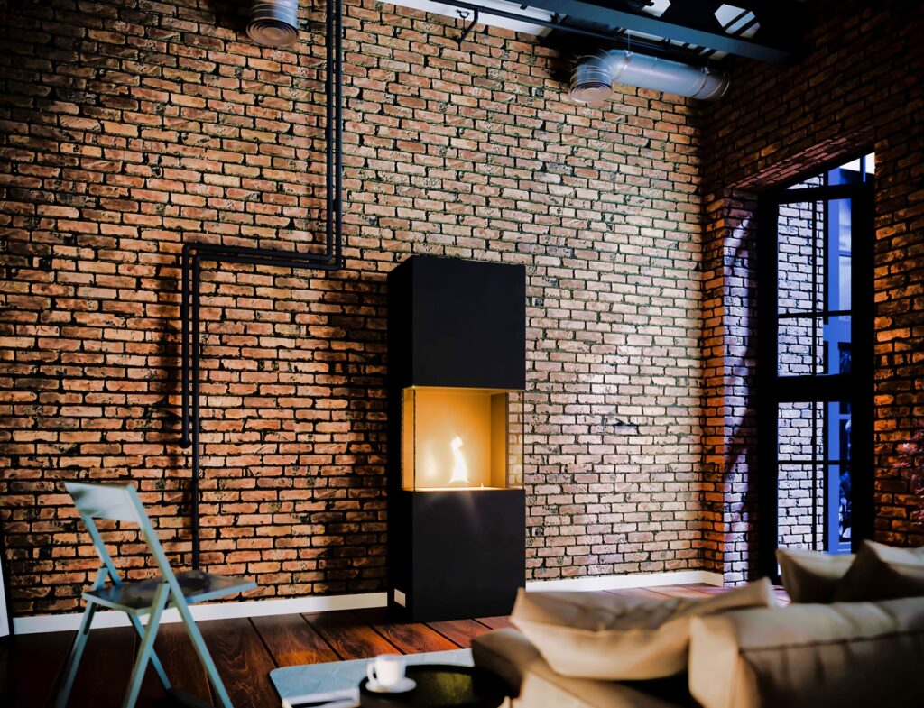Τζάκι Indie Tenderflame - 50X34X170Cm - Black
